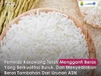 Pemkab Ganti Beras Berkualitas Buruk dengan Beras Tambahan dari Patungan ASN
